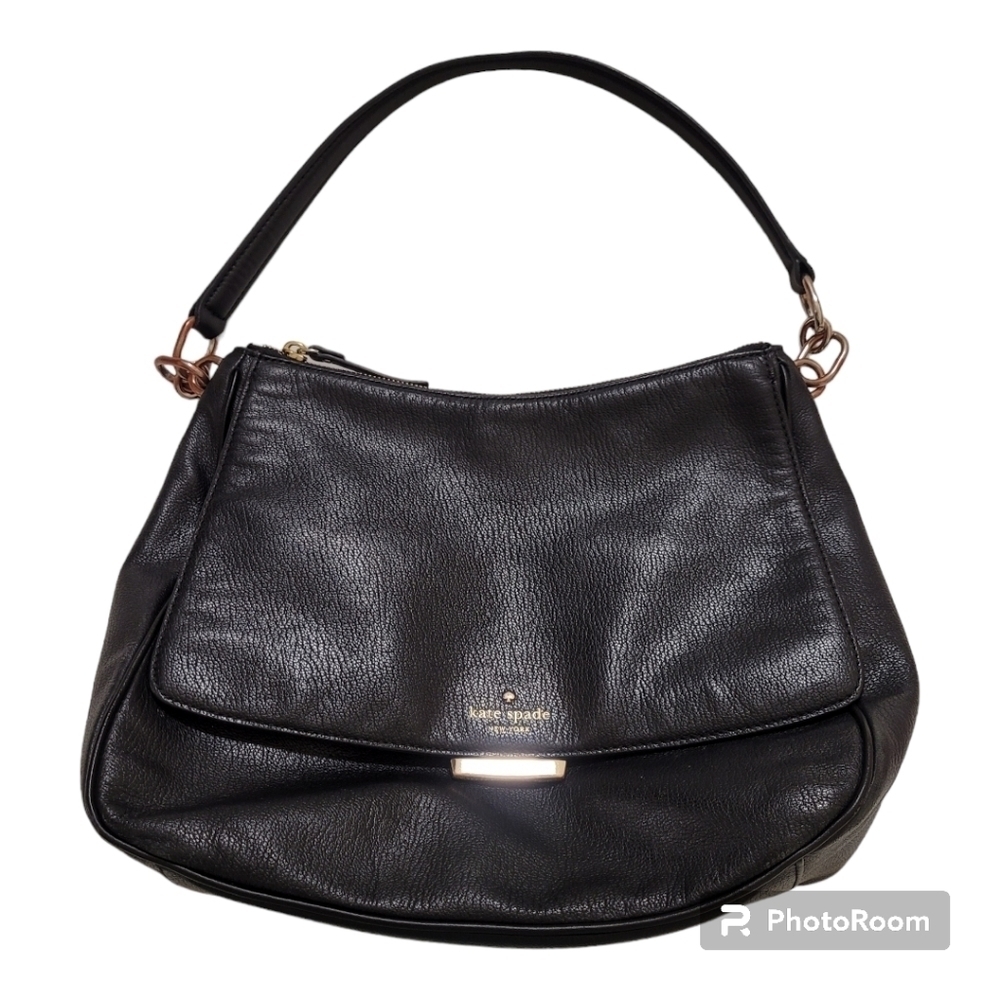kate spade Black Leather Hobo Shoulder Bag